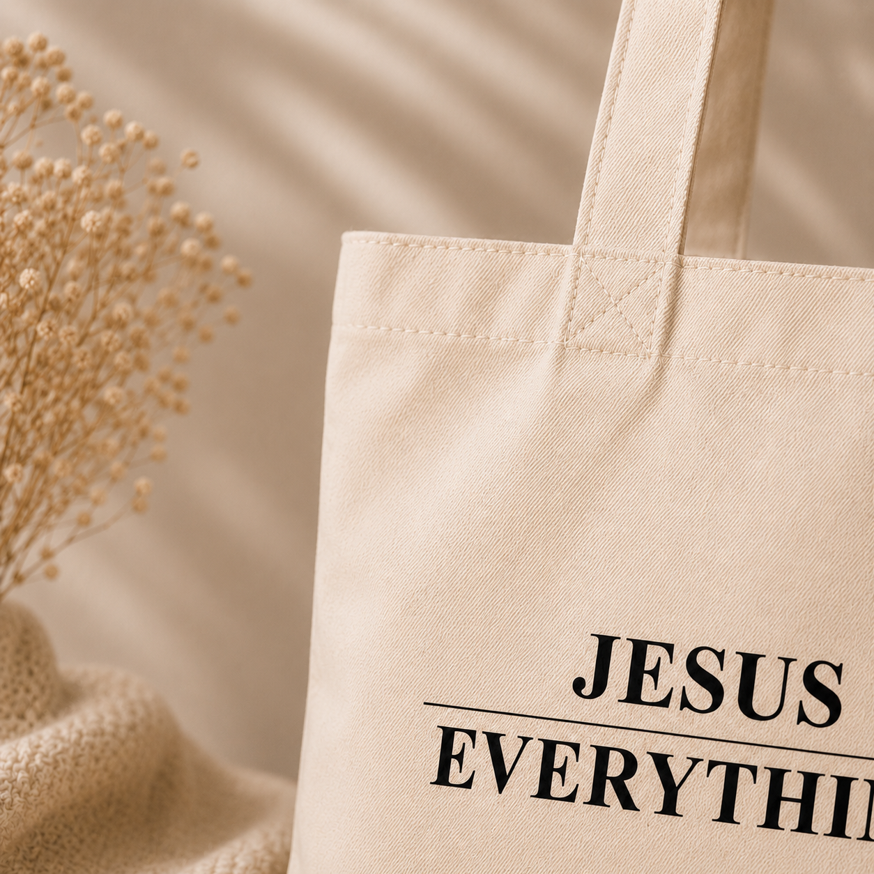 Jesus Over Everything Tote Bag