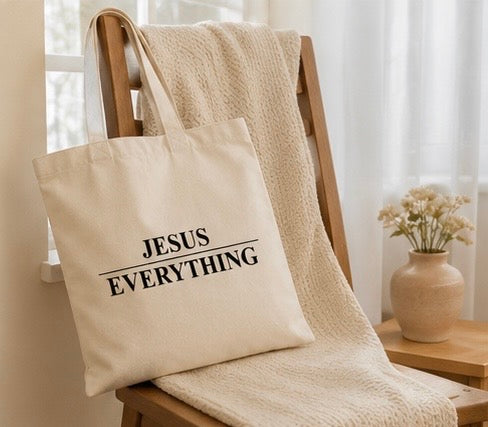 Jesus Over Everything Tote Bag