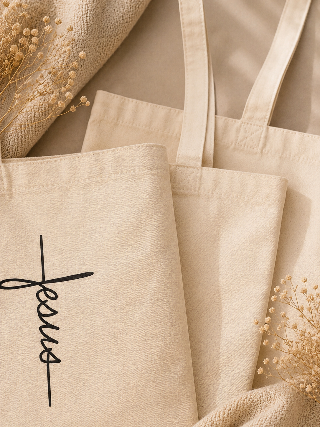 Jesus Cross Tote Bag