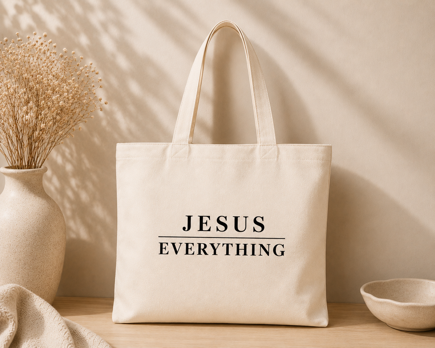 Jesus Over Everything Tote Bag